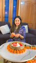 Blue Shell Skirt Sari - Two Piece Set